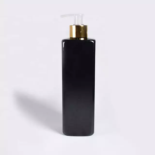 500ml Black Square, Gold Pump