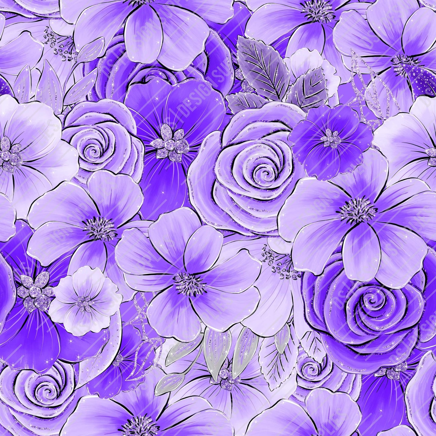 Purple Shaded Floral