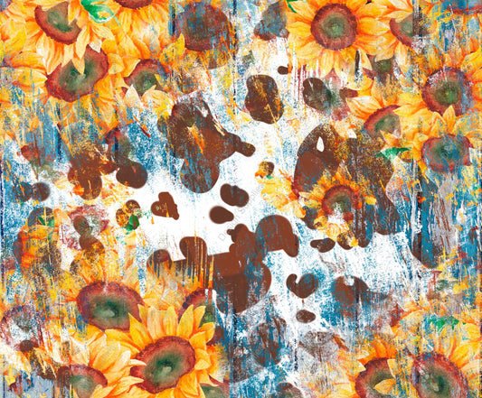 Abstract Cow and Sunflower - Tumbler Wrap