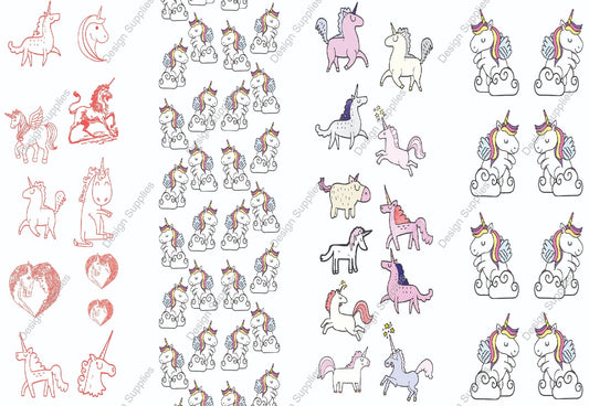 Cartoon Unicorn - White - Pen Wraps
