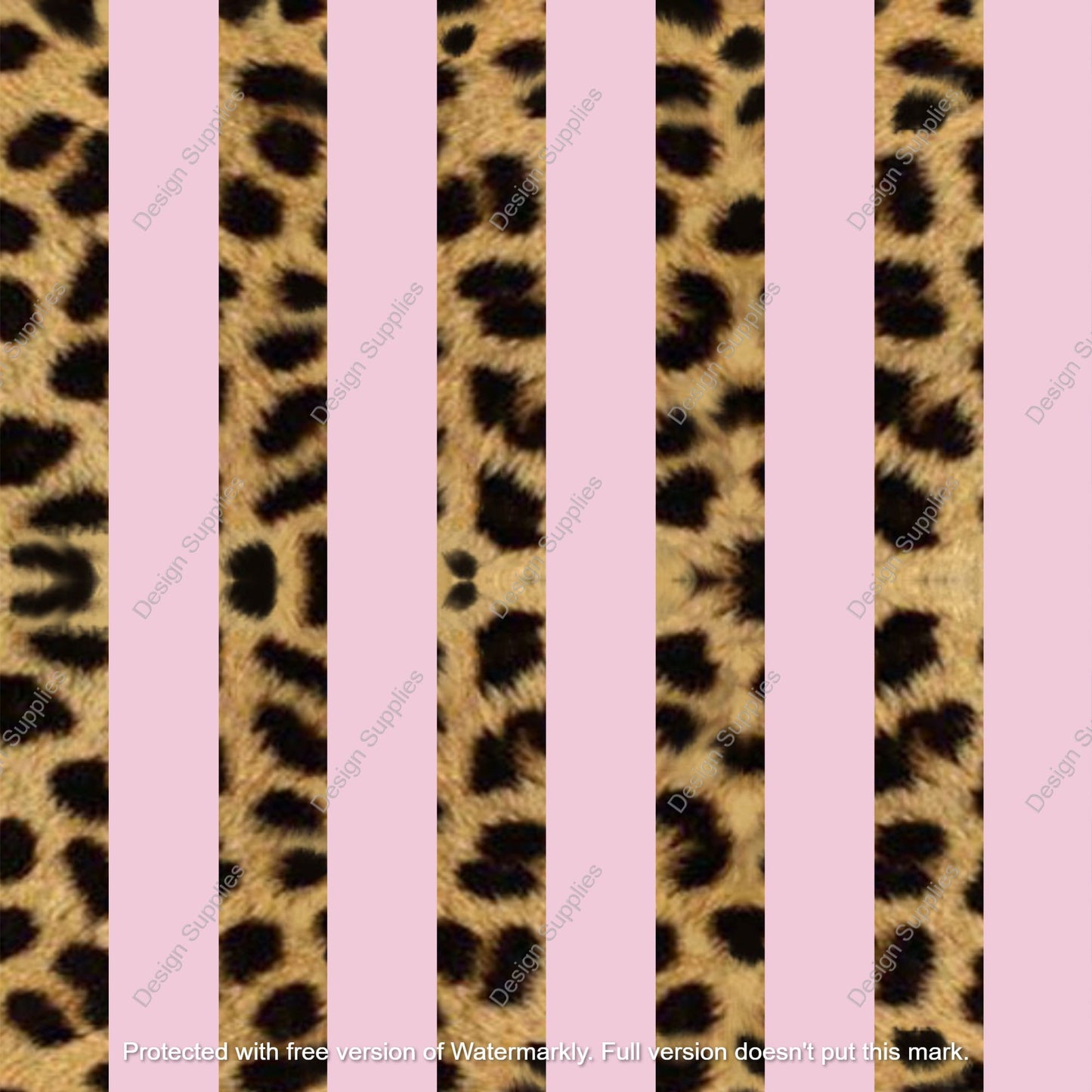 Cheetah Pale Pink Stripe
