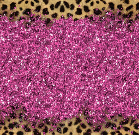 Cheetah with Pink Glitter