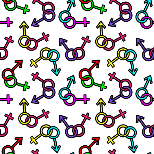Multi Colour Gender Symbols