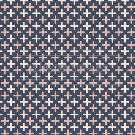 Coral and Navy Cross