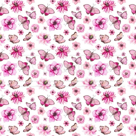 Pink Floral Butterfly