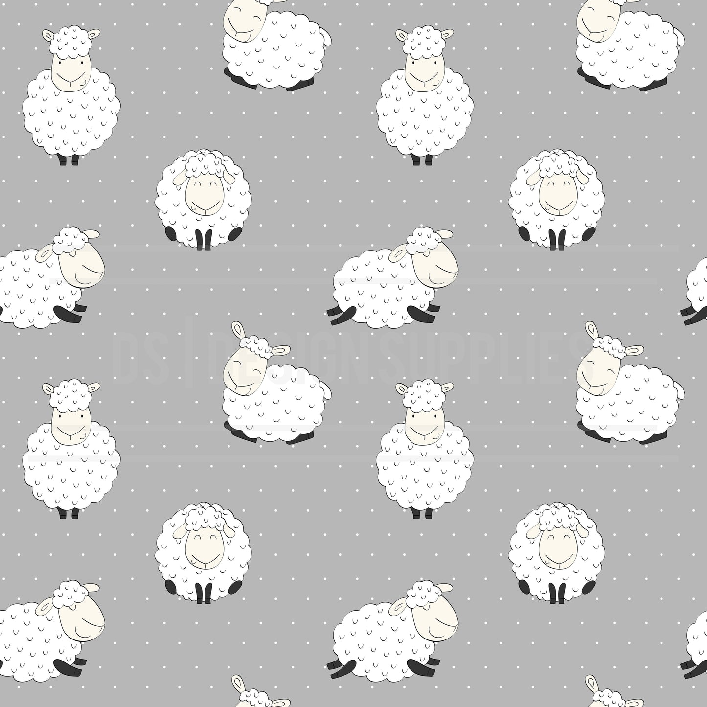 Sheep on Grey