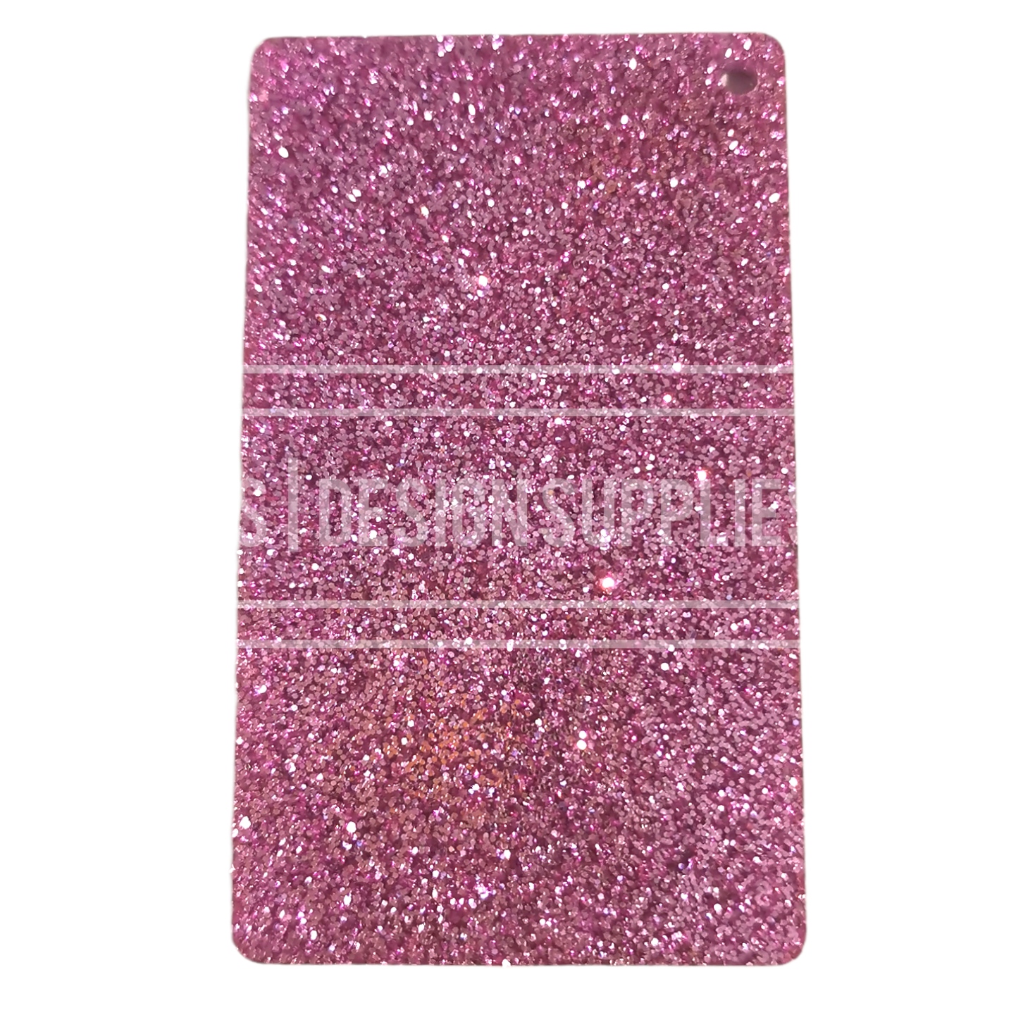 3inch Rectangle Pink Glitter
