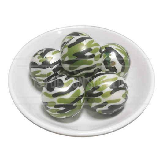 20mm Patterned - Camo - Green