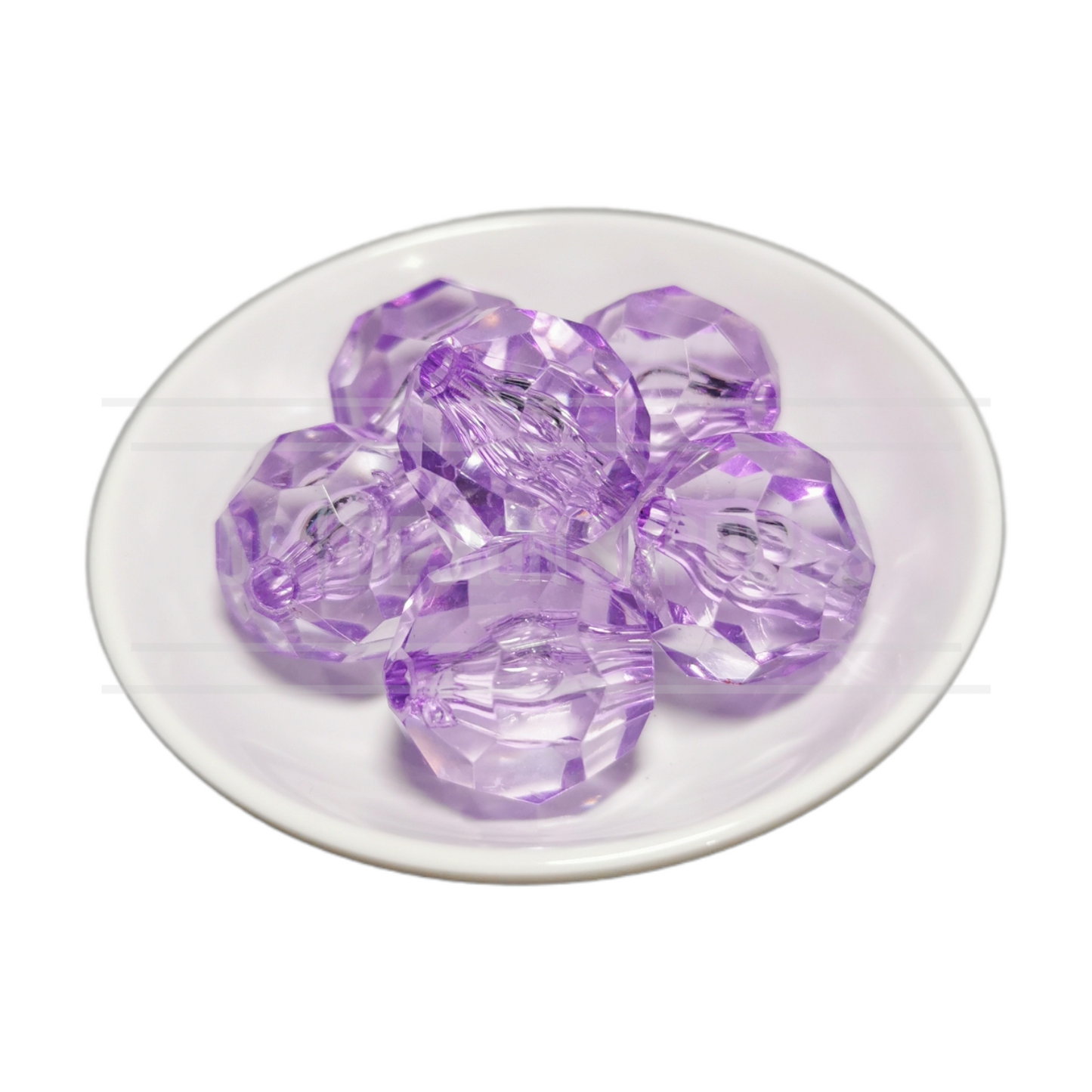 20mm Geometric - Purple Glass