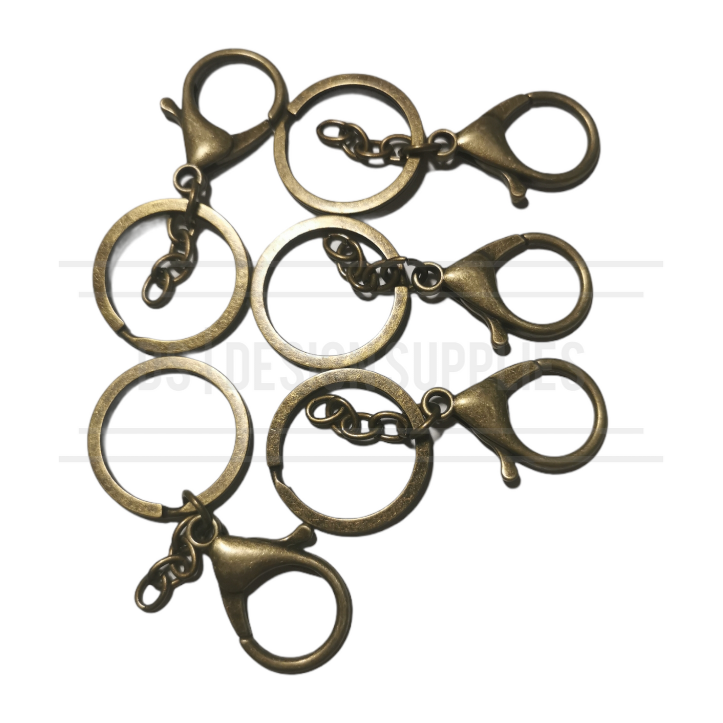5 Key Ring with Clip - Antique Bronze