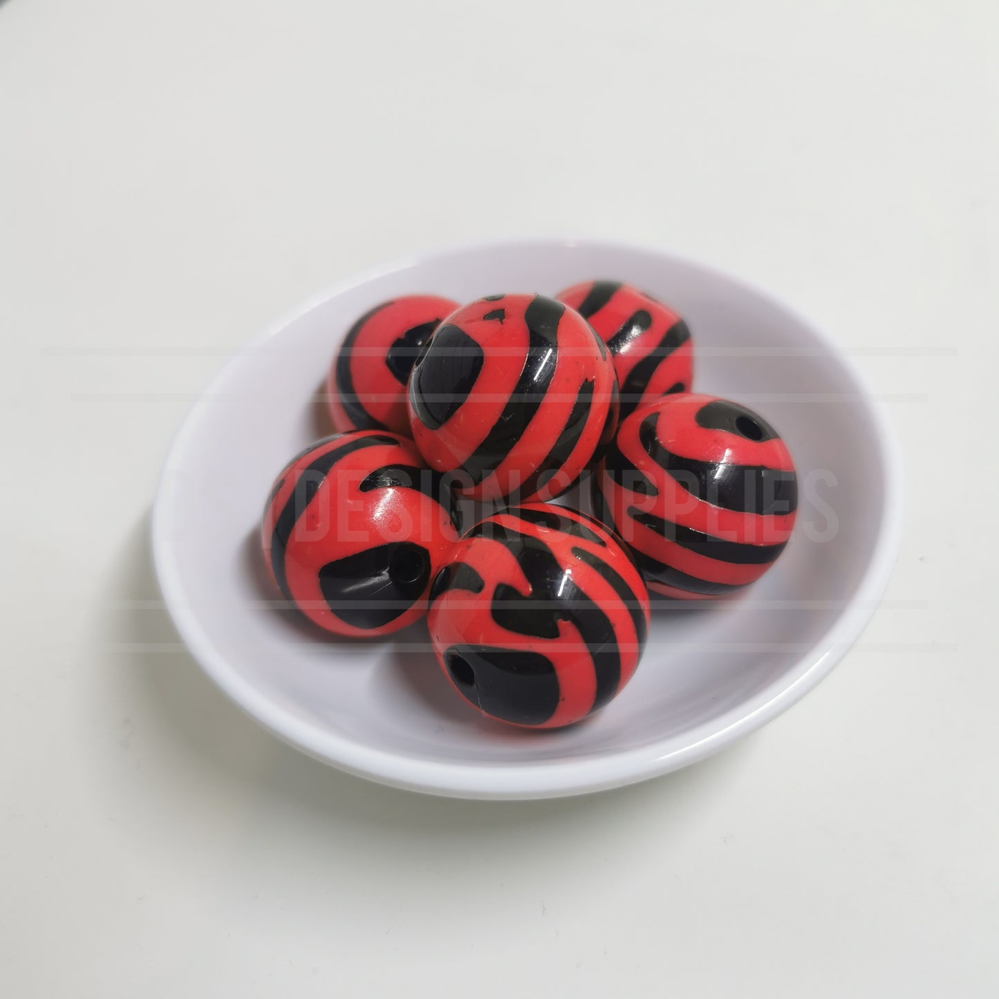 20mm Zebra Stripes - Red