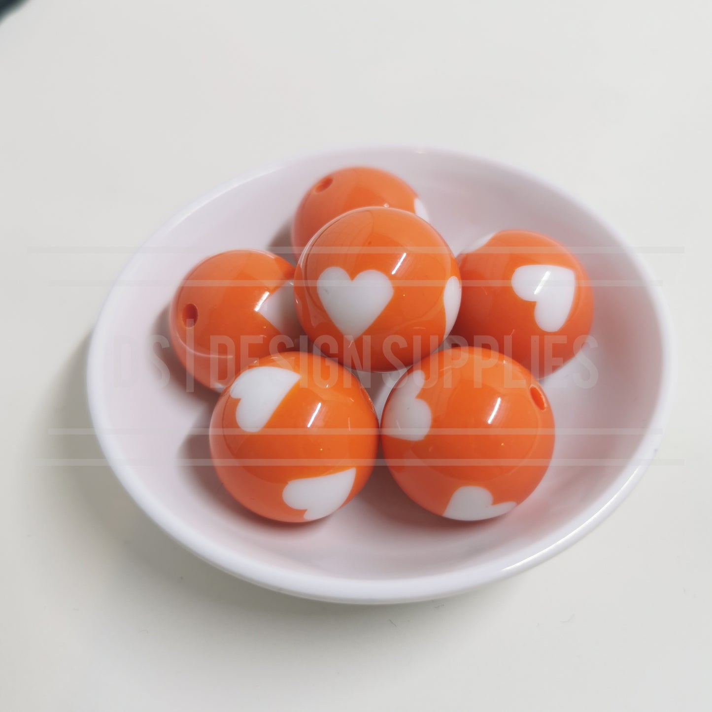 20mm Heart - Orange