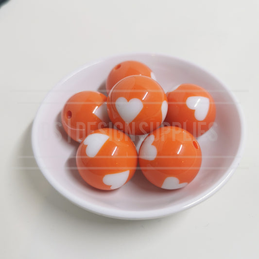 20mm Heart - Orange