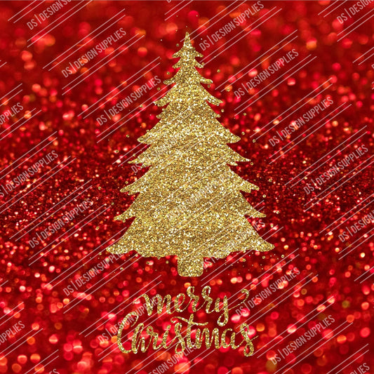 Merry Christmas Glitter - Tumbler Wrap
