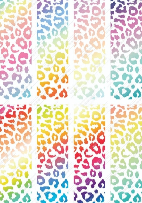Pastel Rainbow Leopard - Pen Wraps