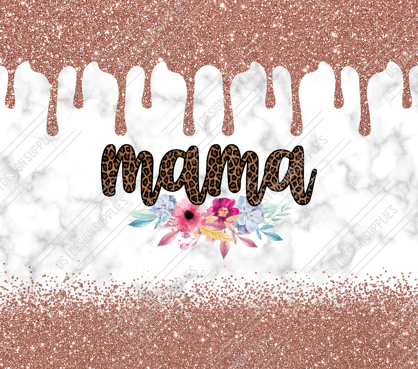 Mama - Glitter Drip - Tumbler Wrap