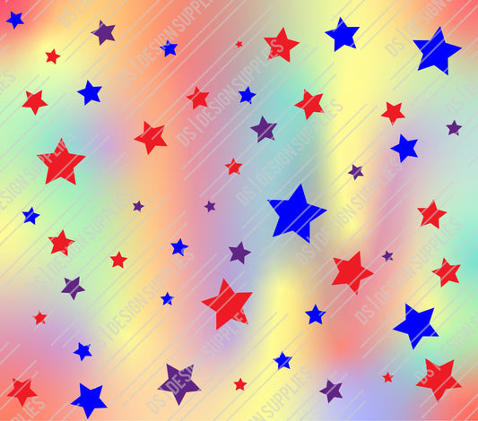 Red and Blue Star - Tumbler Wrap