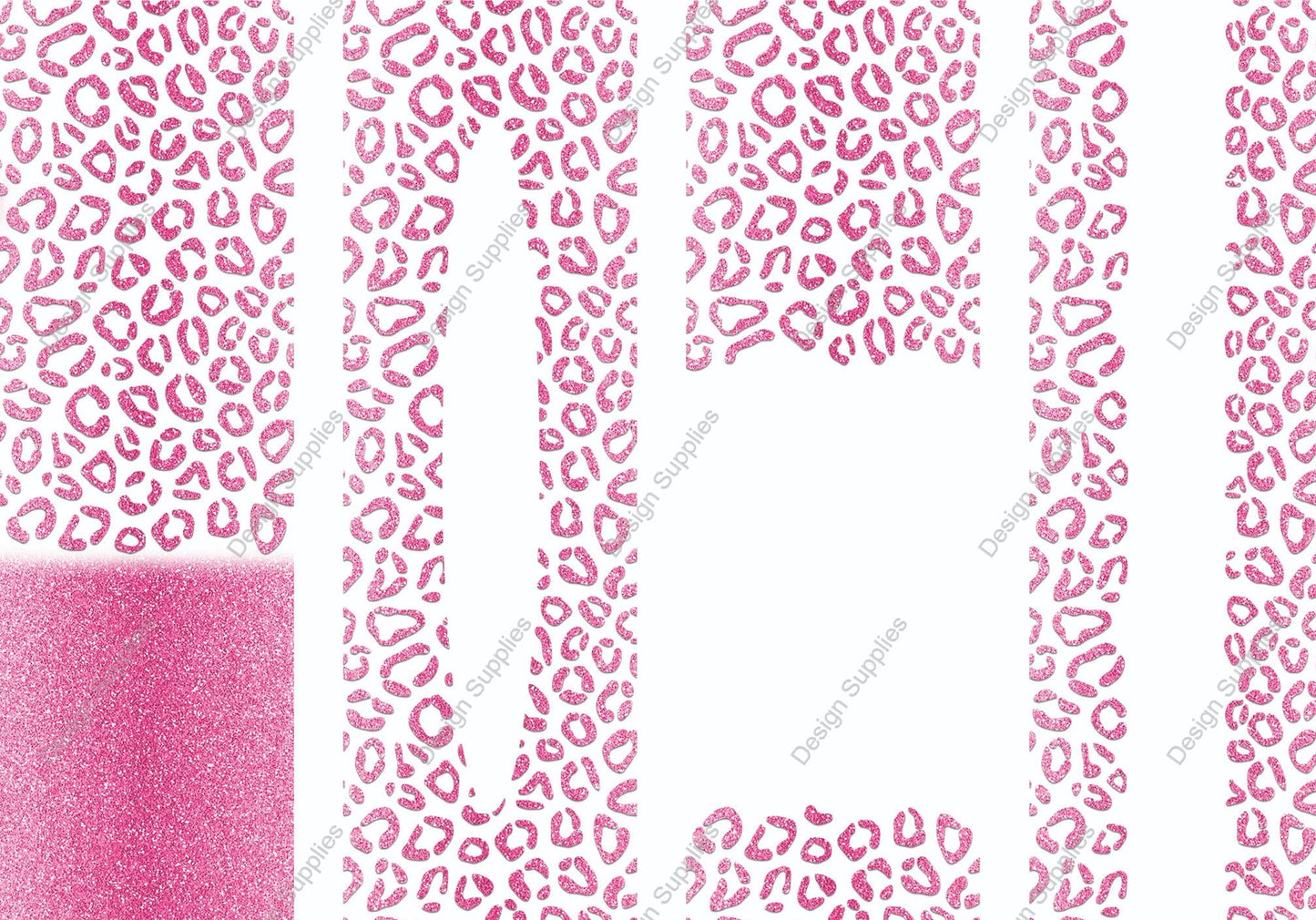 Pink Glitter Leo - Pen Wraps