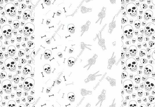 Skulls -White - Pen Wraps