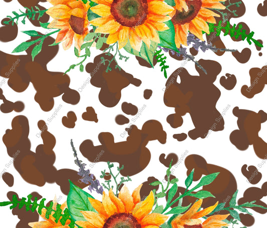 Sunflower Cow Hide - Tumbler Wrap
