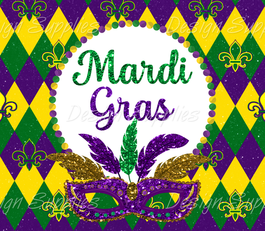 Tumbler Wrap - Mardi Grass