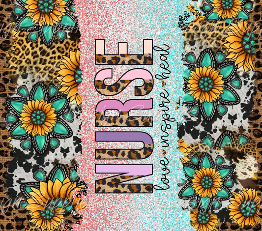 Tumbler Wrap - Nurse Sunflower