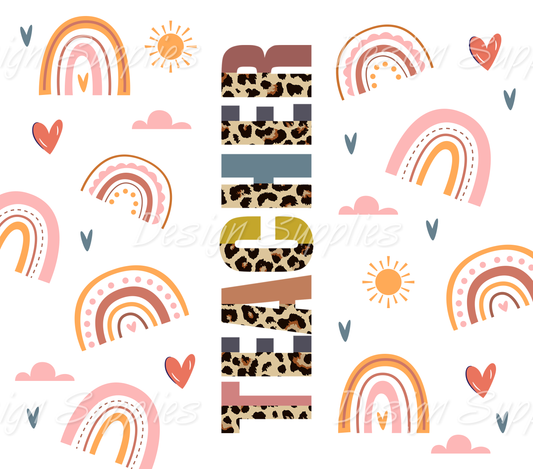 Tumbler Wrap - Teacher Rainbow