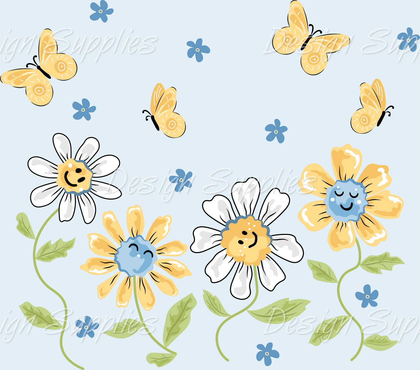 Tumbler Wrap - Daisy and Butterfly