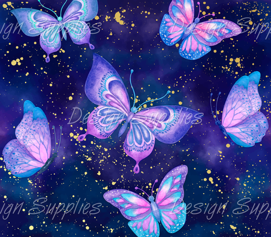 Tumbler Wrap - Purple Butterfly