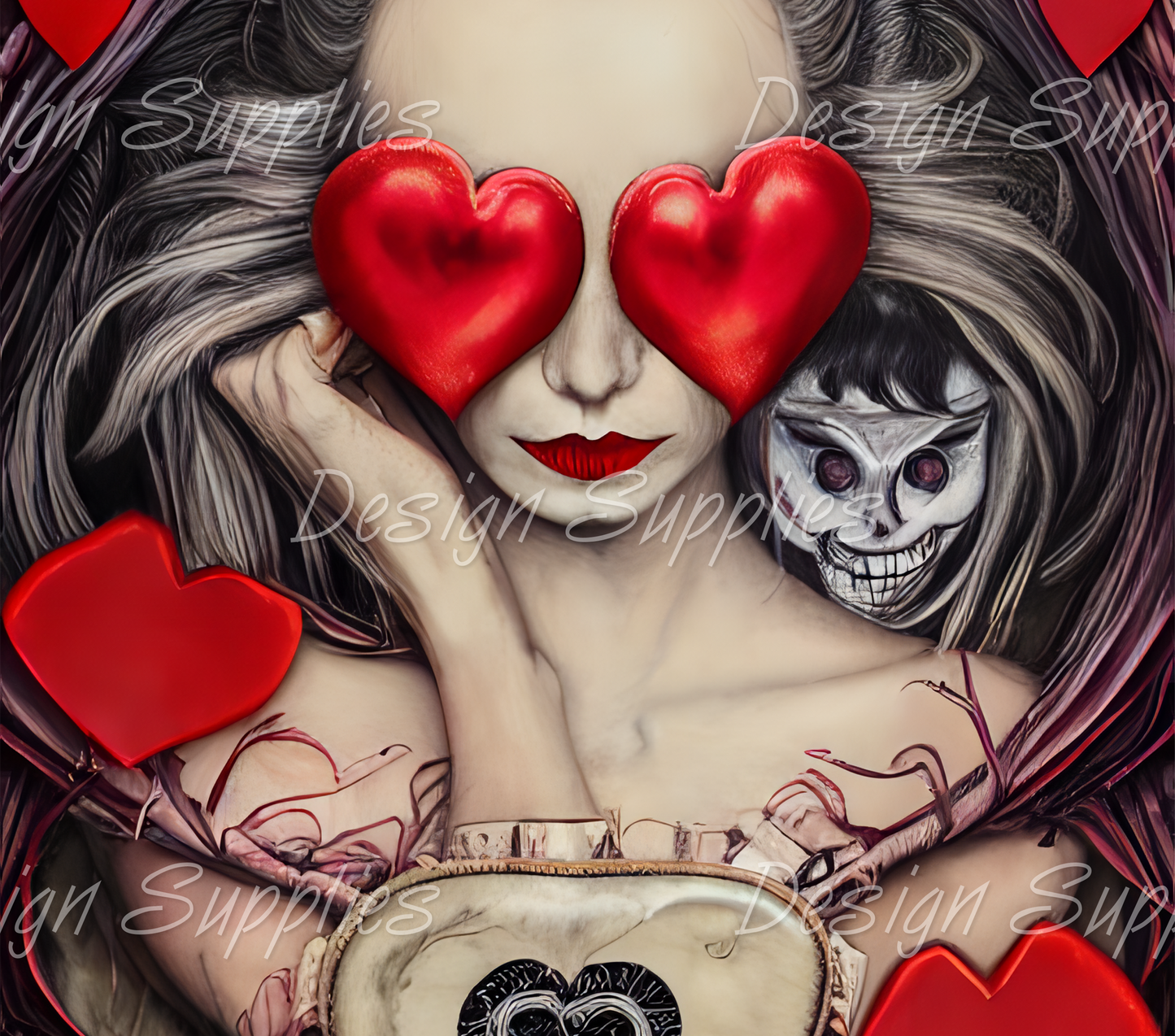 Tumbler Wrap - Queen of Hearts 3