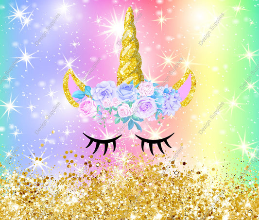 Unicorn Glitter - Rainbow - Tumbler Wrap