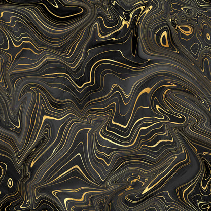 Patterned Vinyl - Black and Gold Strata - 2