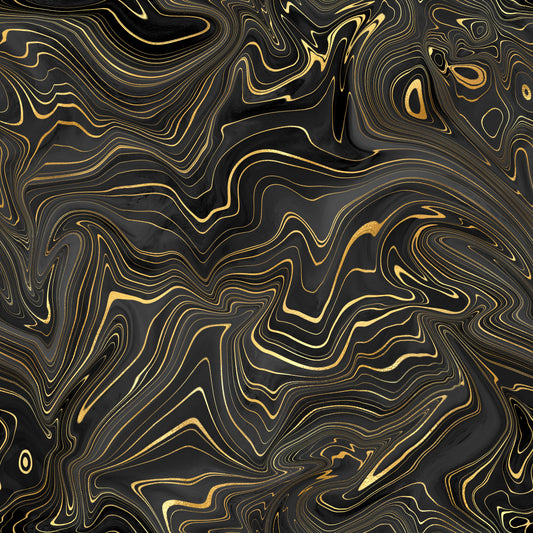 Patterned Vinyl - Black and Gold Strata - 2