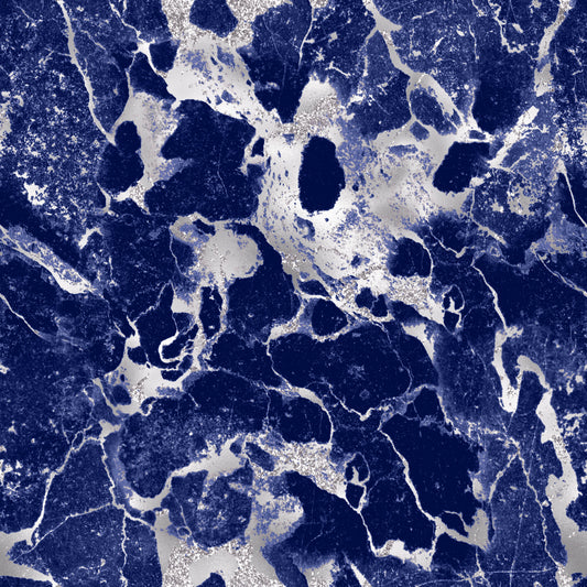 Blue and Silver Marble - 1