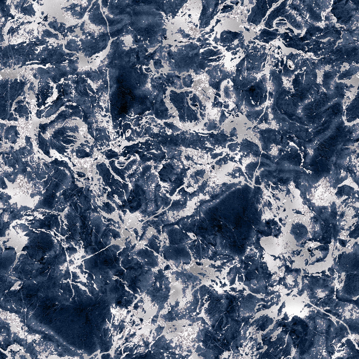 Patterned Vinyl - Blue and Silver Marble - 2