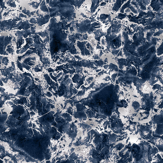 Blue and Silver Marble - 2