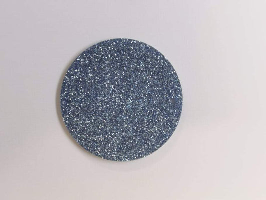 2.5inch Circle Blue Glitter