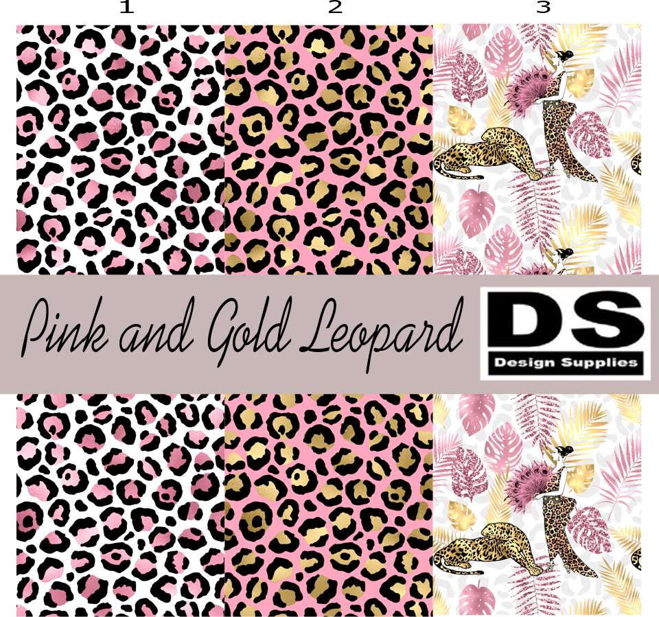 Pink and Gold Leopard